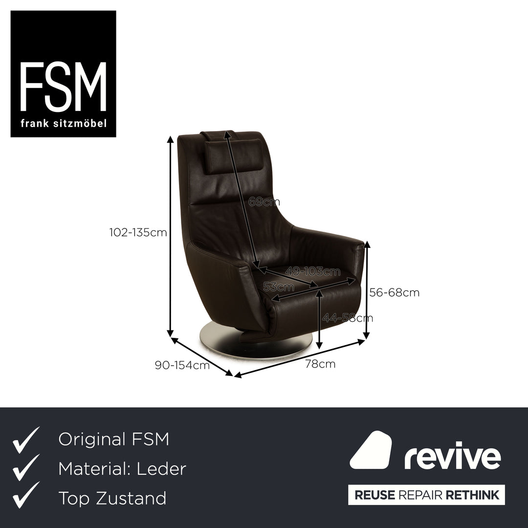 FSM stand up leather armchair dark brown electric function stand up aid battery