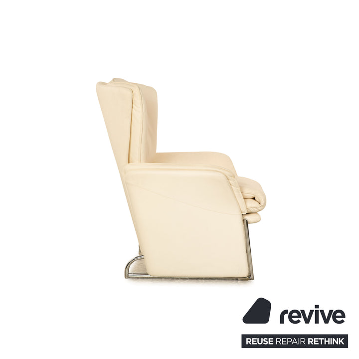 FSM Unus leather armchair cream manual function relaxation function
