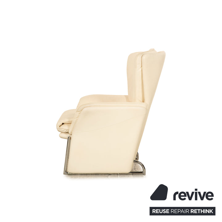 FSM Unus leather armchair cream manual function relaxation function