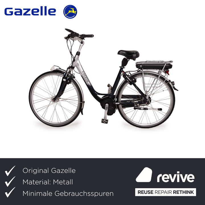 Gazelle Arroyo C7+ 2015 Metall Fahrrad Blau E-Trekking Bike Silber