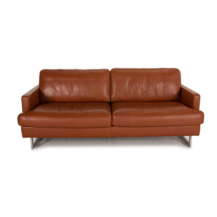 Gepade Leder Sofa Braun Zweisitzer Couch Funktion