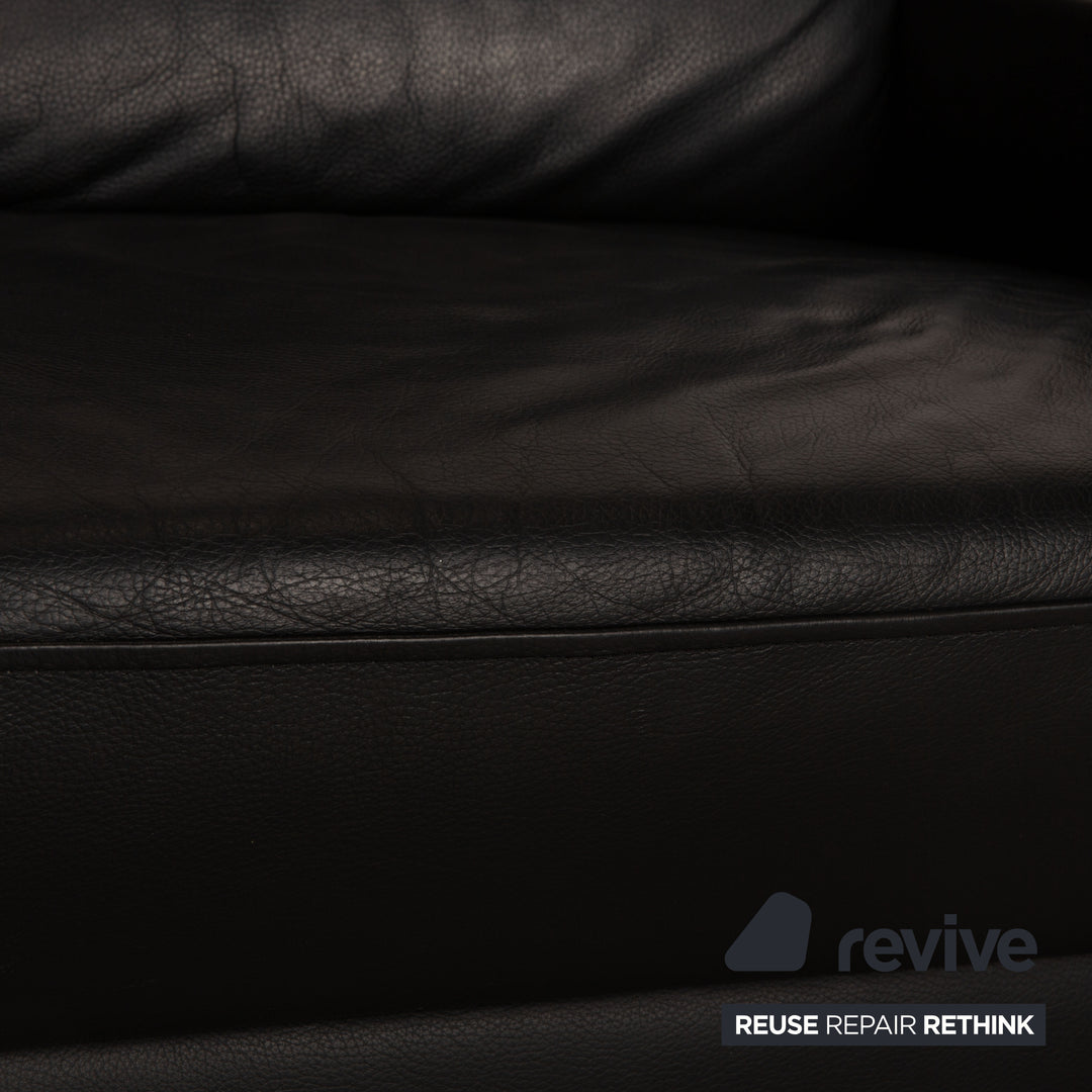 Gepade Systema leather two-seater black sofa couch function