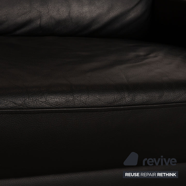 Gepade Systema leather two-seater black sofa couch function
