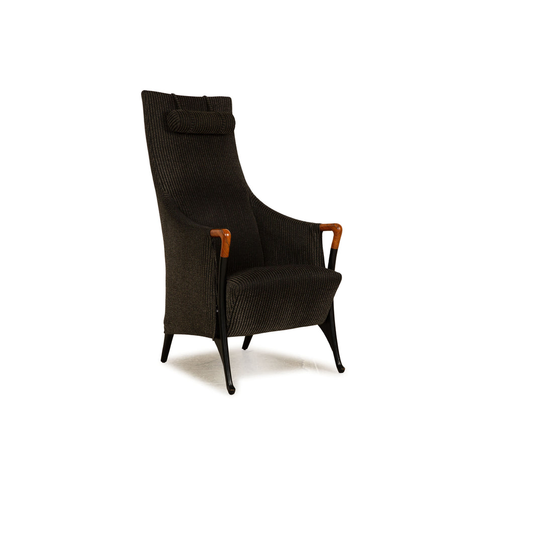 Giorgetti Progetti Stoff Sessel Schwarz Hochlehnsessel