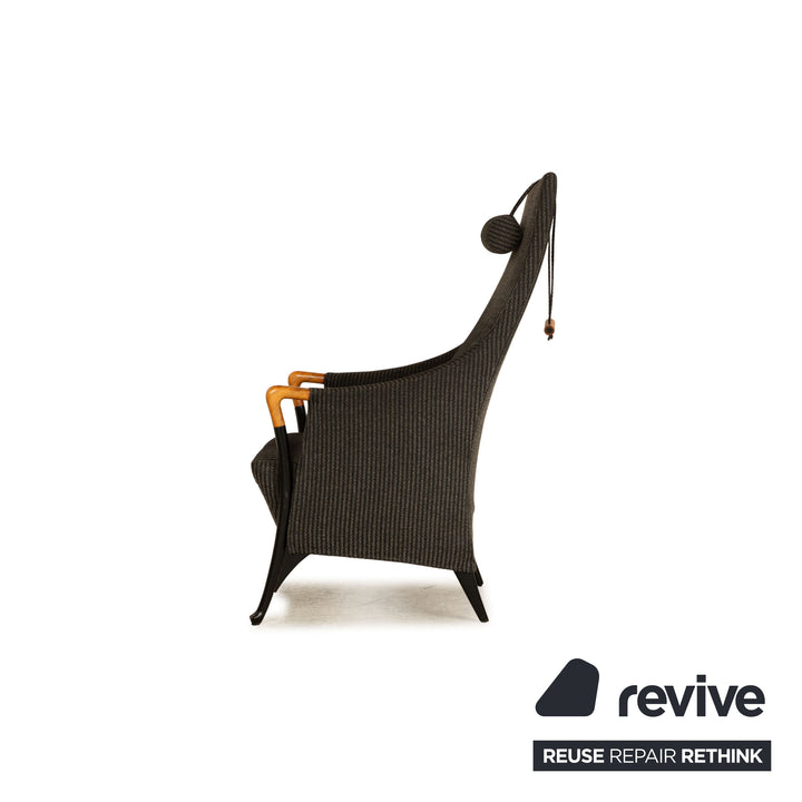 Giorgetti Progetti Stoff Sessel Schwarz Hochlehnsessel