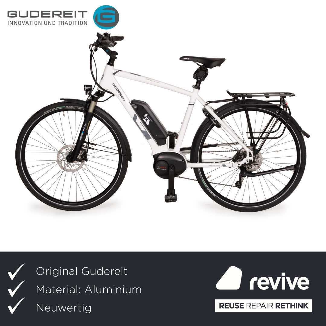 test trekking e bikes 2020 Gudereit E-Trekking Bike ET-7 EVO 2020 Weiß Aluminium - 2. Hand