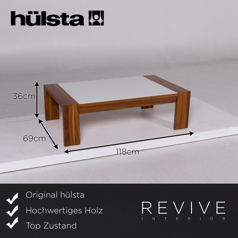 hülsta Holz Glaz Couchtisch Braun Tisch 