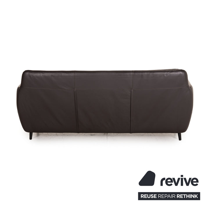Habitat Ella Leder Sofa Braun Dreisitzer Couch