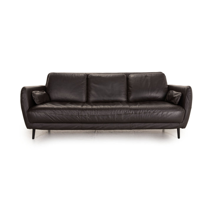 Habitat Ella Leder Sofa Braun Dreisitzer Couch