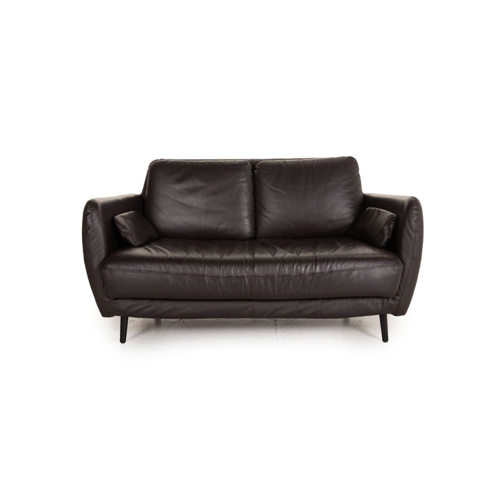 Habitat Ella Leder Sofa Braun Zweisitzer Couch