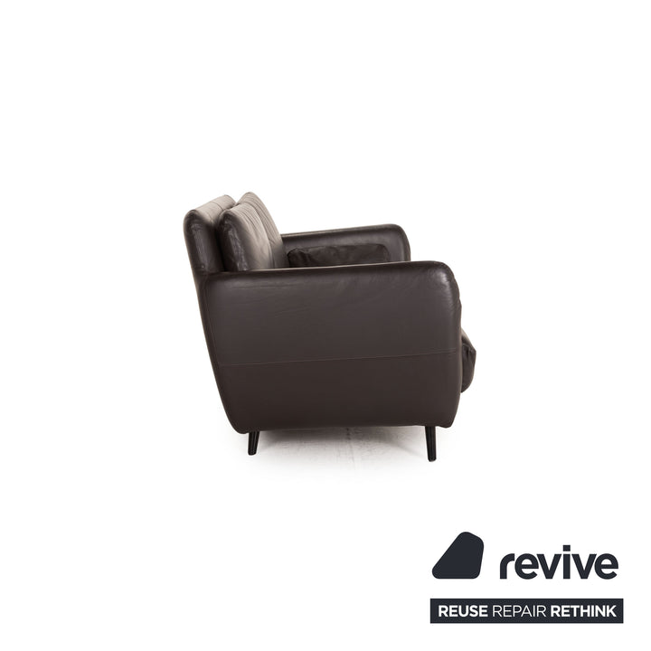 Habitat Ella Leder Sofa Braun Zweisitzer Couch