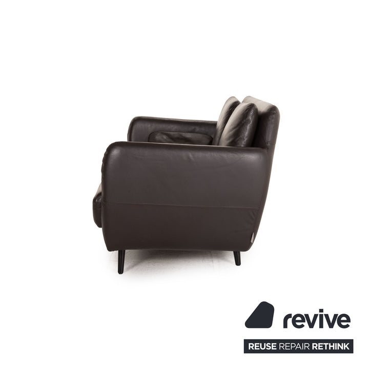 Habitat Ella Leder Sofa Braun Zweisitzer Couch