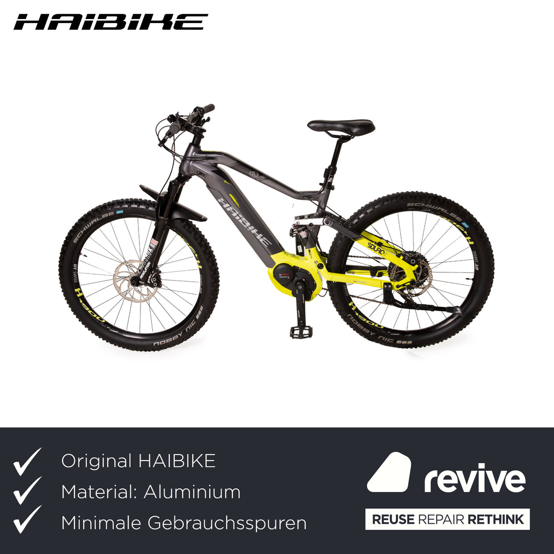haibike e bike fully 2018 HAIBIKE E-Mountainbike Sduro FS 9.0 2018 Grau Aluminium - 2. Hand