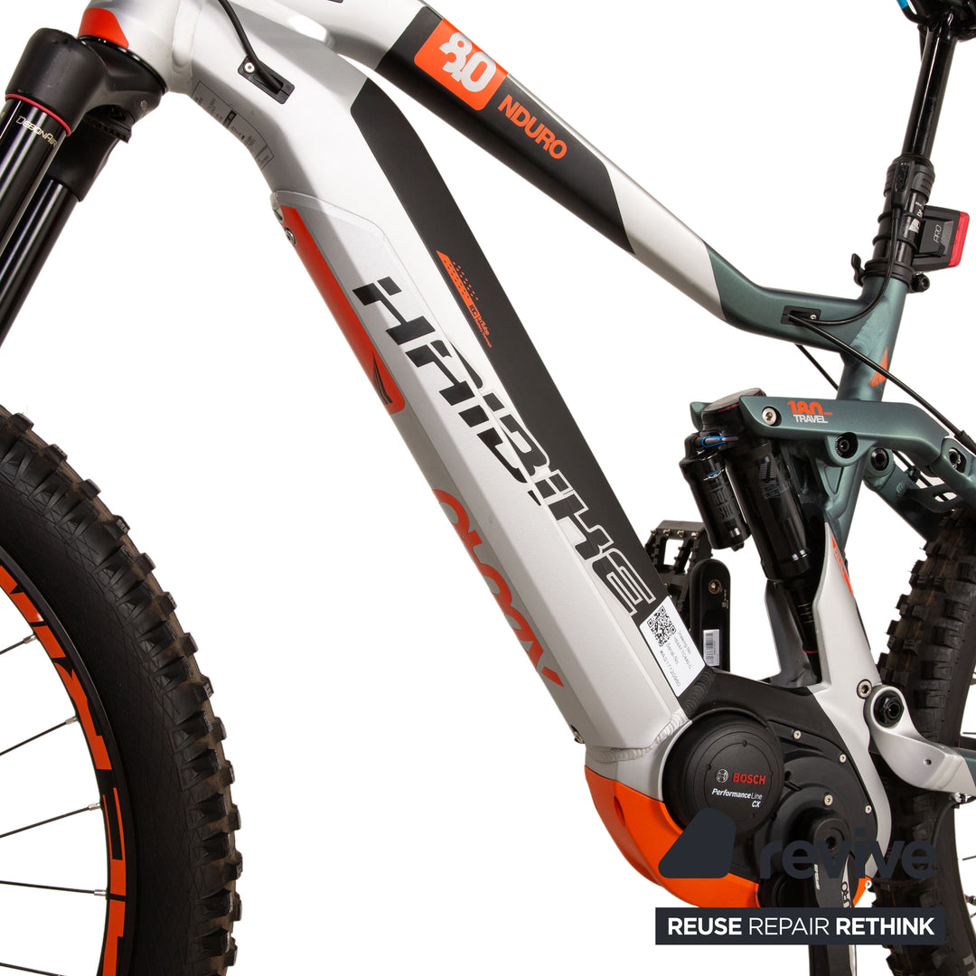 haibike mountainbike 2018 HAIBIKE E-Mountainbike XDURO NDURO 8.0 2018 Silber Aluminium - 2. Hand