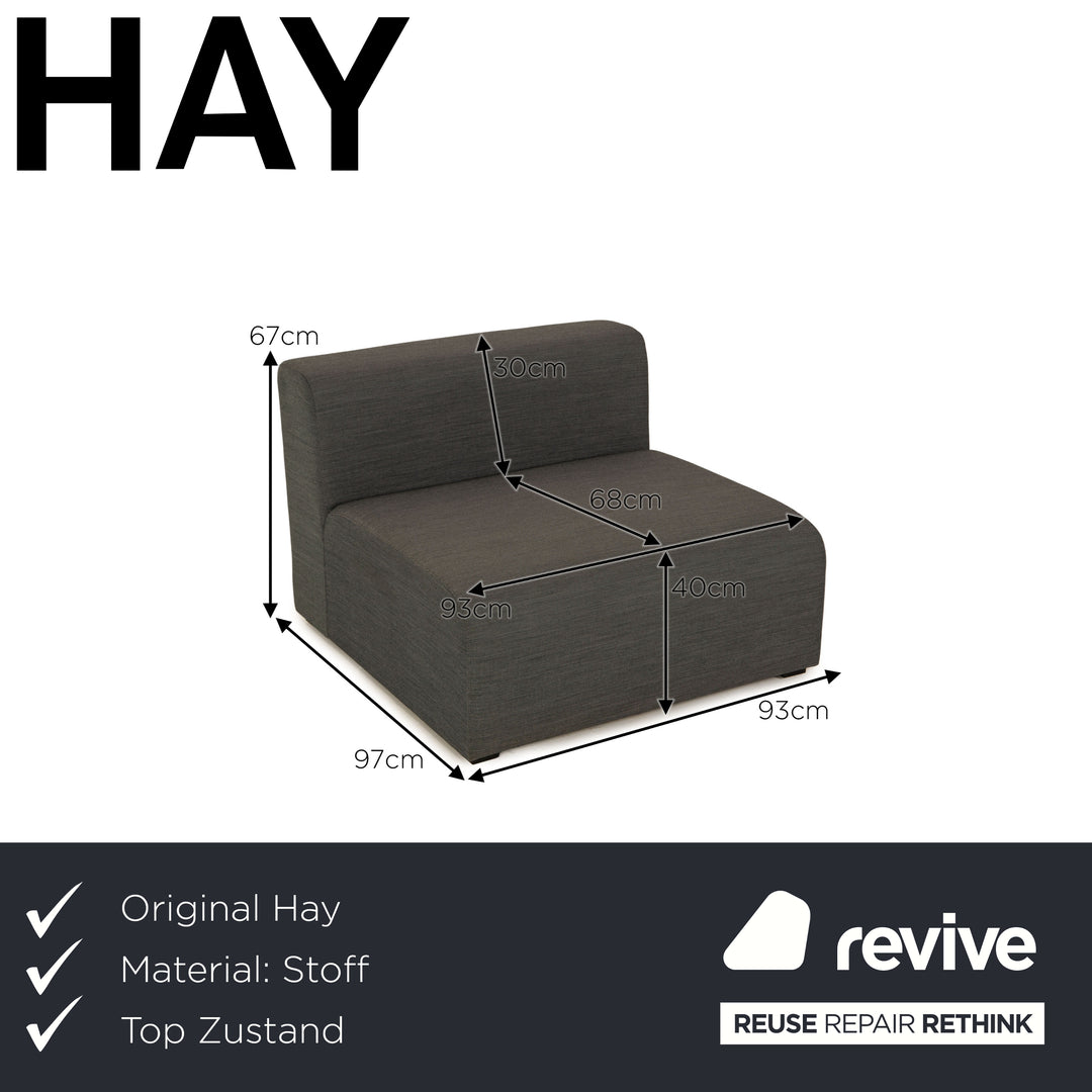Hay Mags fabric armchair grey
