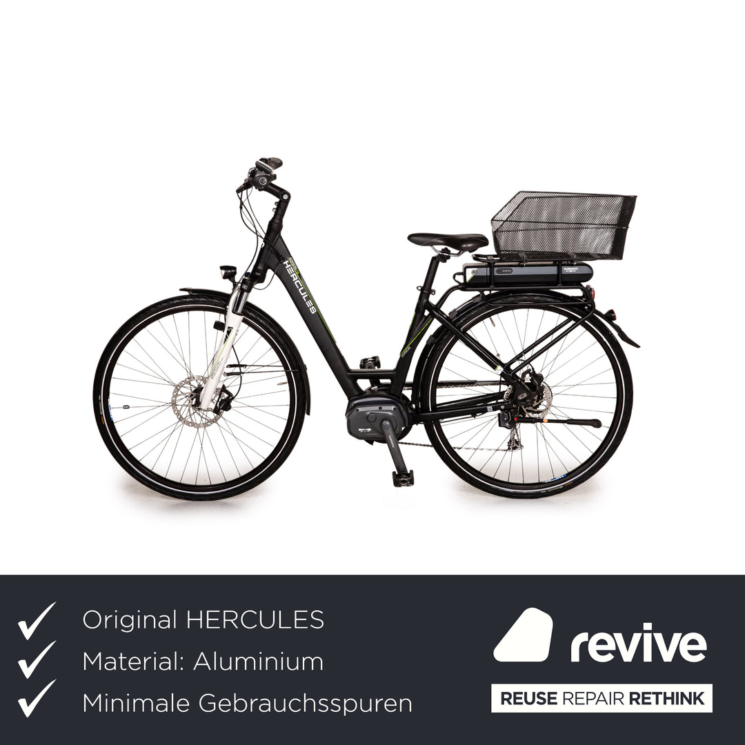 HERCULES EDISON F8 2015 E-Trekking Schwarz Bike RH 46cm Fahrrad