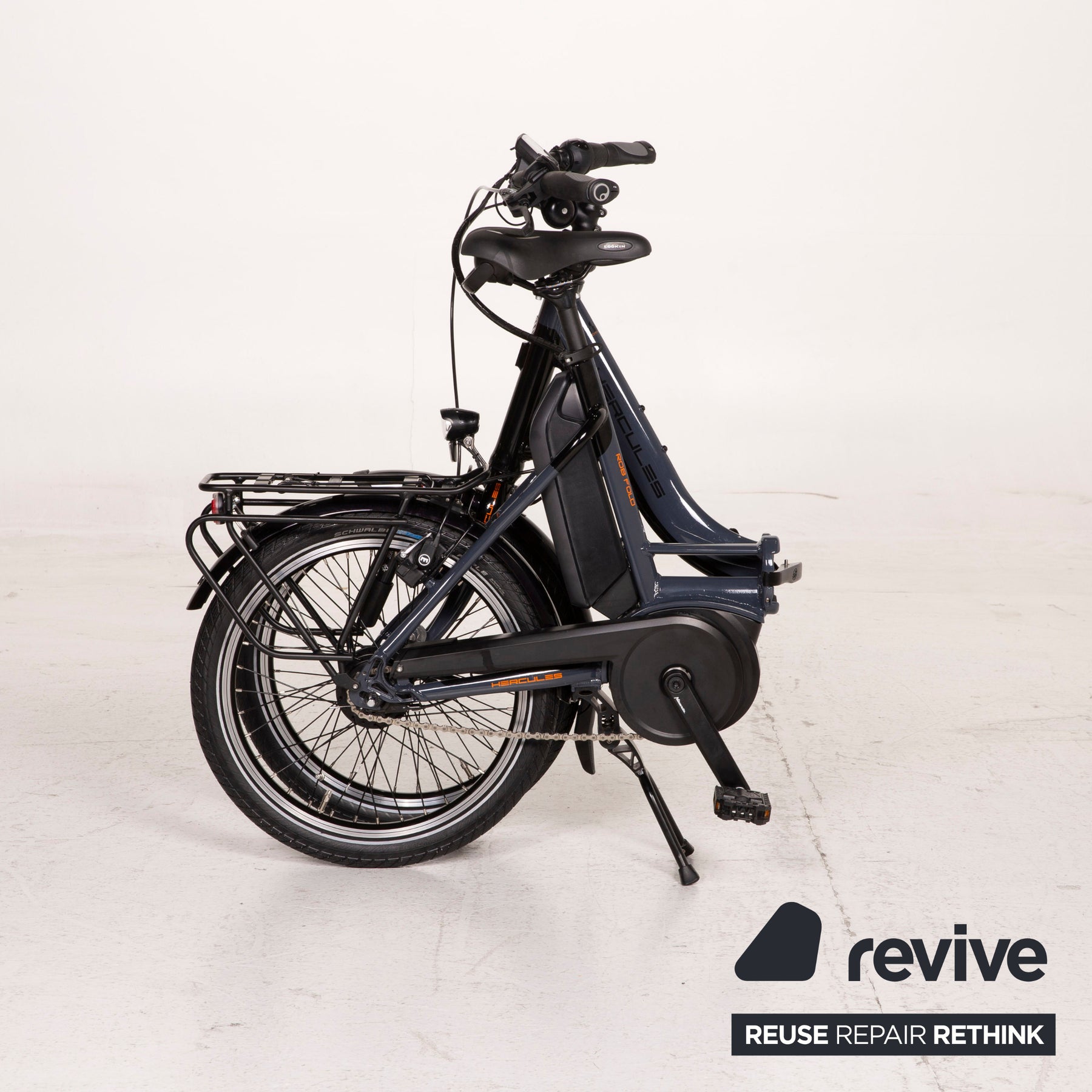 HERCULES E-City Bike ROB FOLD F8 500 2019 Grau Metall Hand