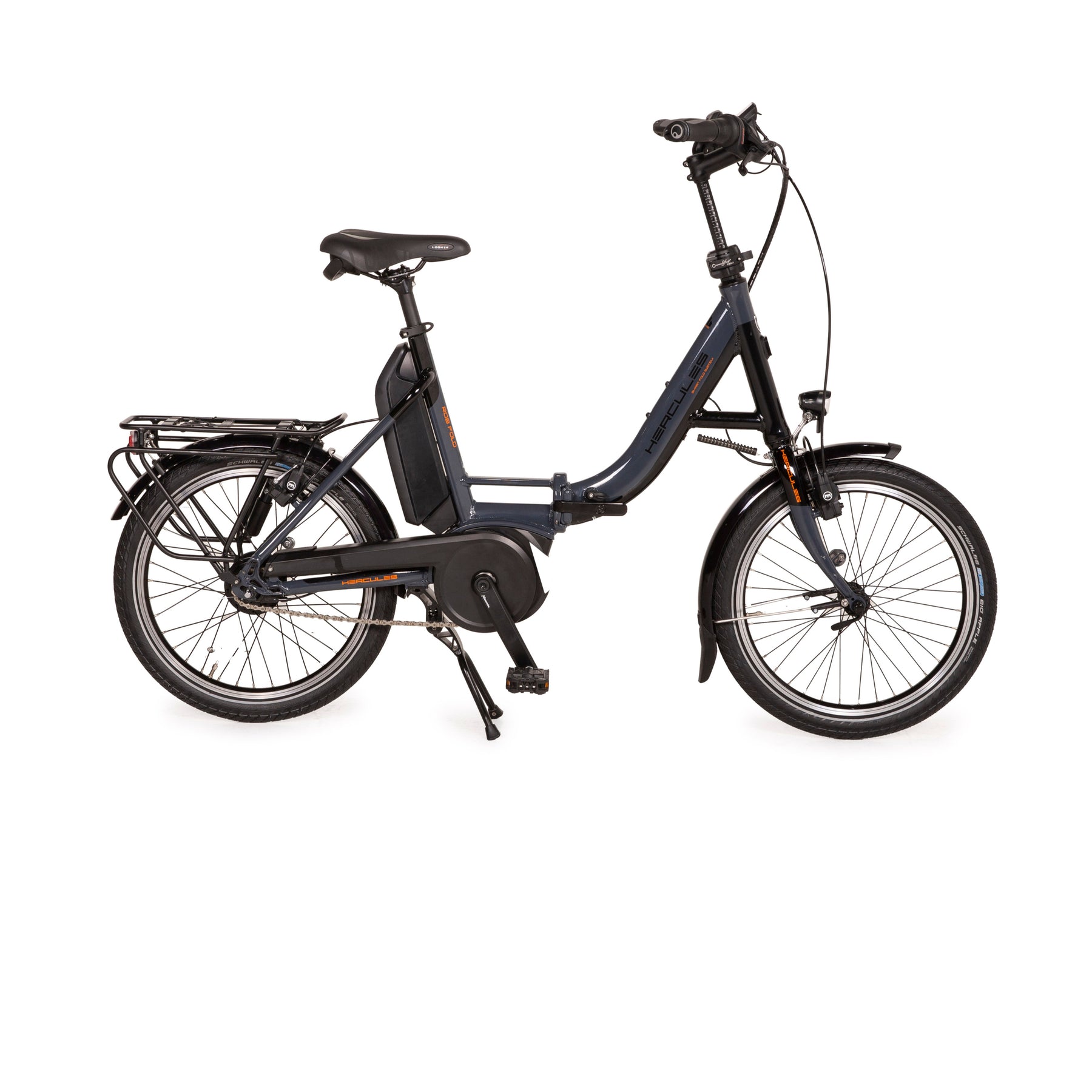 hercules rob fold r8 e-bike klapprad HERCULES E-City Bike ROB FOLD F8 500 2019 Grau Metall - 2. Hand
