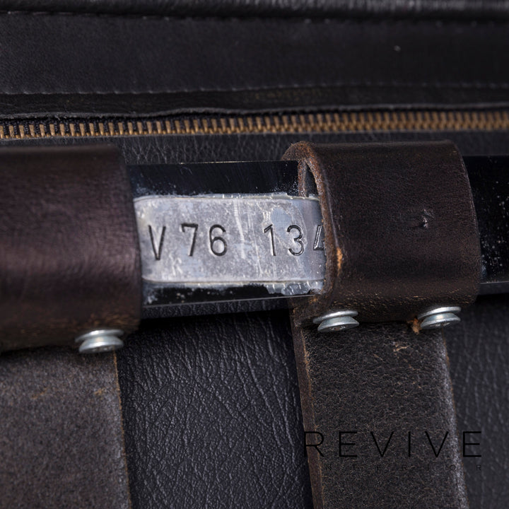 Knoll International Barcelona Chair Vintage Designer Leder Hocker Schwarz #10367