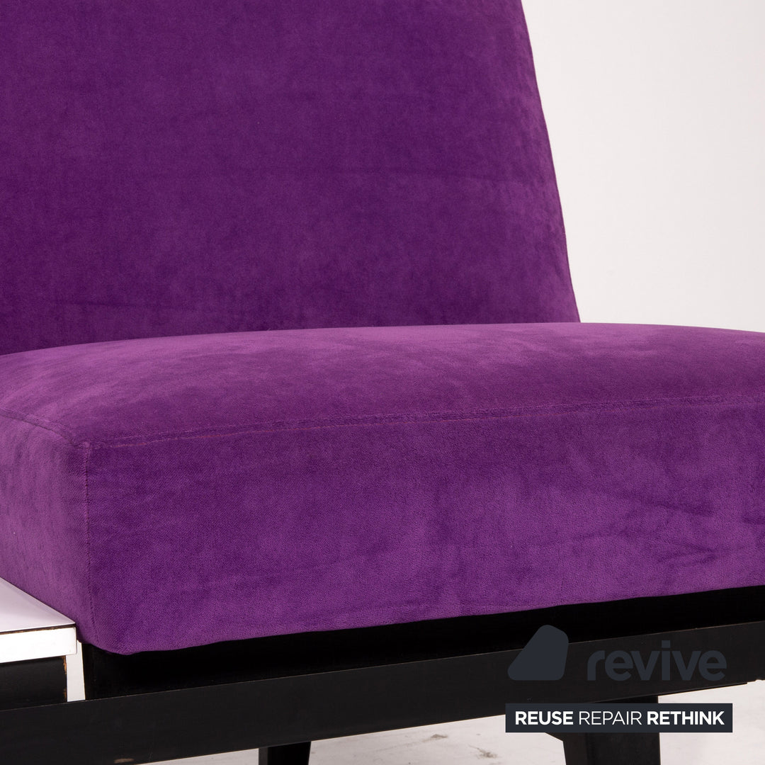 Herman Miller Fabric Sofa Purple Two Seater Couch #13878