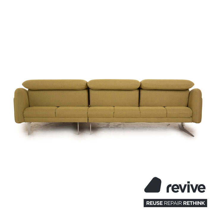 Himolla 1808 fabric corner sofa green chaise longue right manual function