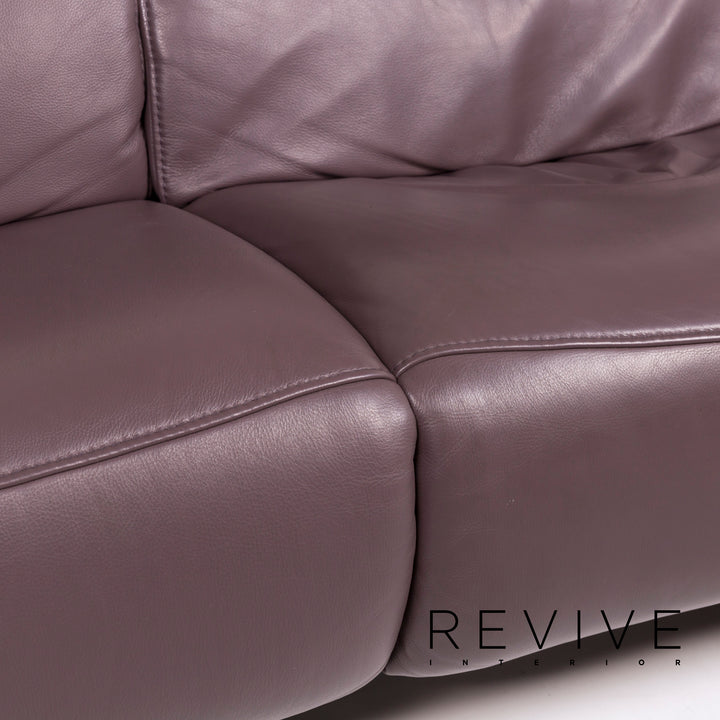 Himolla 4960 Leder Sofa Violett Zweisitzer inkl. elektr. Funktion #12388