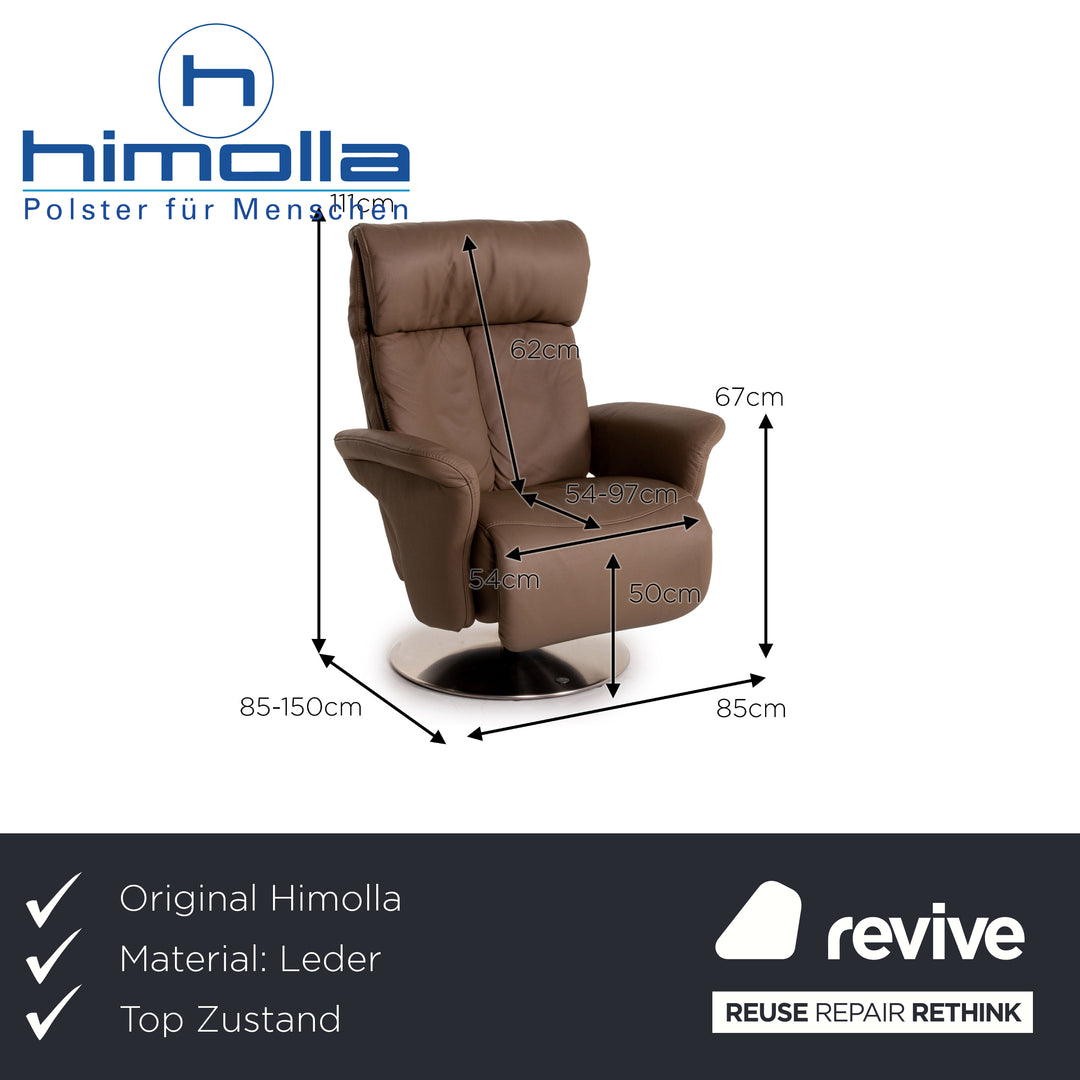 Himolla 7227 Leder Sessel Braun Relaxfunktion Funktion Relaxsessel