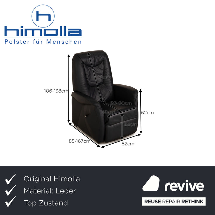 Himolla 9771 Leder Sessel Dunkelblau Blau elektrische Funktion Relaxfunktion Aufstehhilfe
