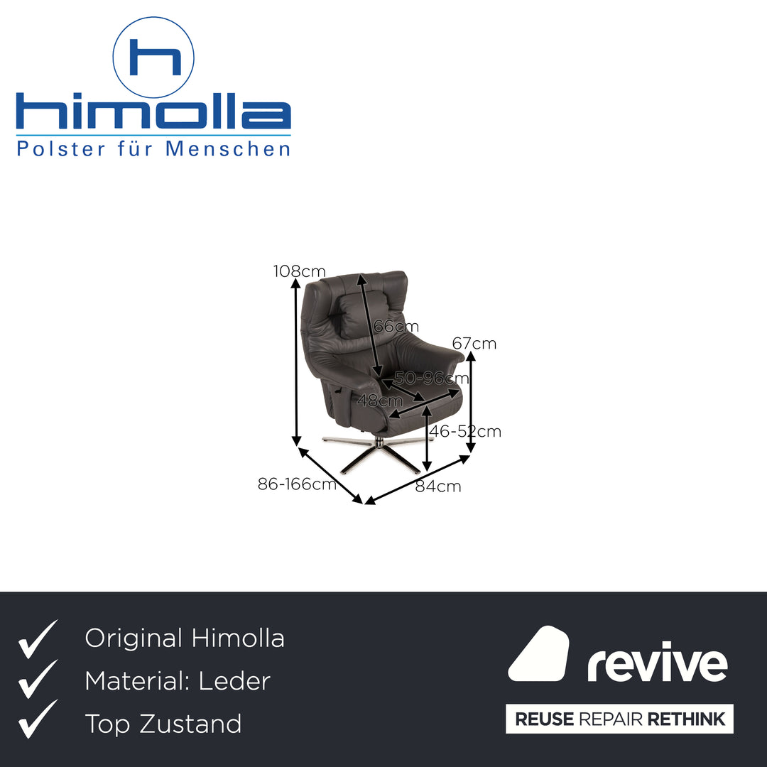 Himolla Cosyform Leather Armchair Gray Function relax function