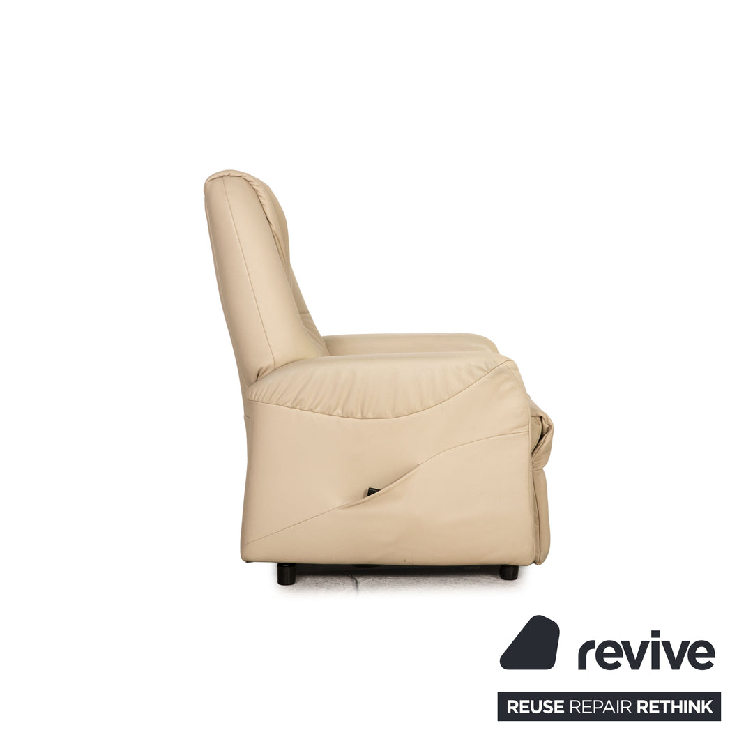 Himolla Cumulus leather armchair beige function stand-up electric function
