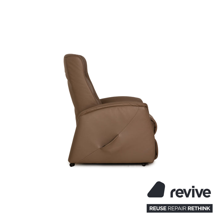 Himolla Cumulus leather armchair beige taupe electric function