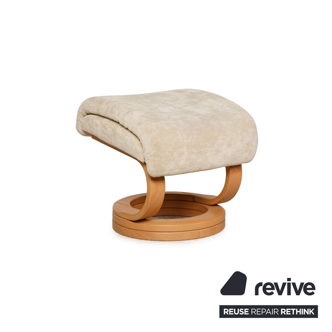 Himolla Cumulus fabric armchair beige function incl. footstool