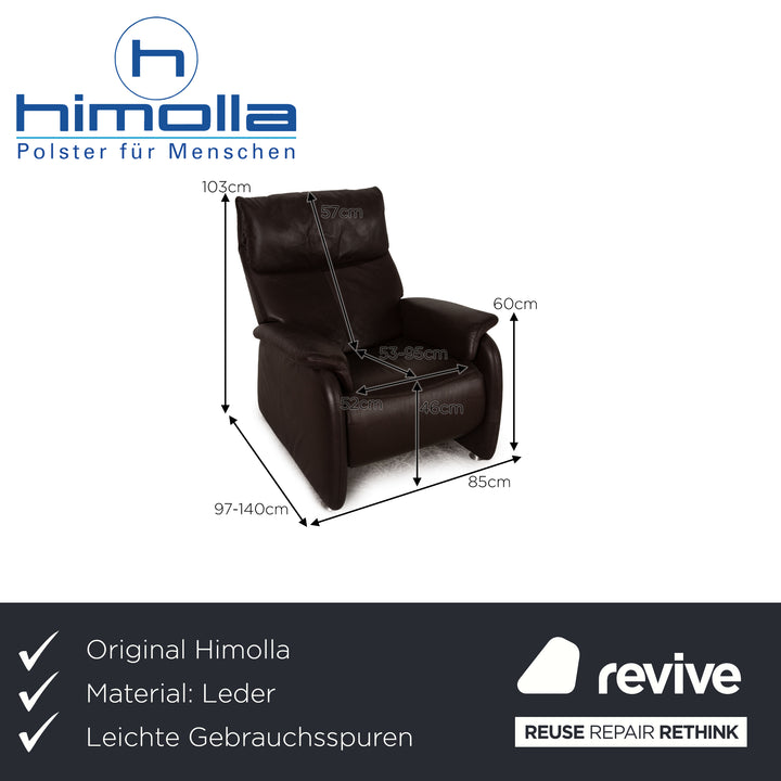Himolla Cumuly Leather Armchair Brown Feature