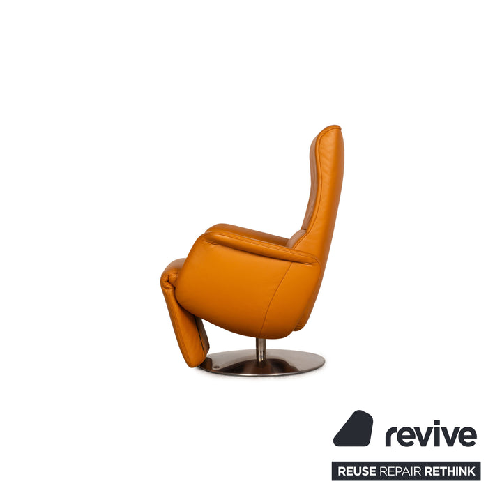 Himolla Cumuly Leather Armchair Orange Saffron