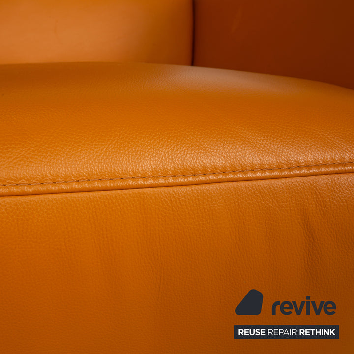 Himolla Cumuly Leather Armchair Orange Saffron