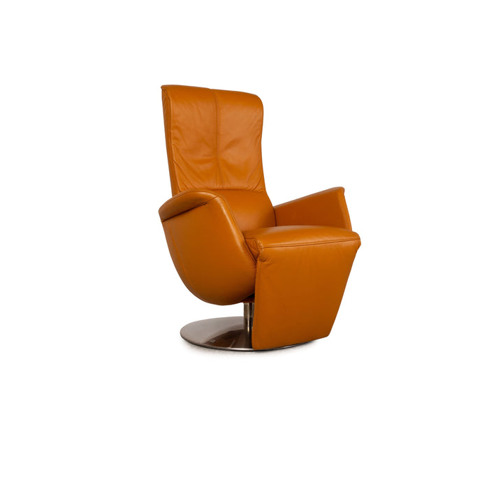 Himolla Cumuly Leather Armchair Orange Saffron
