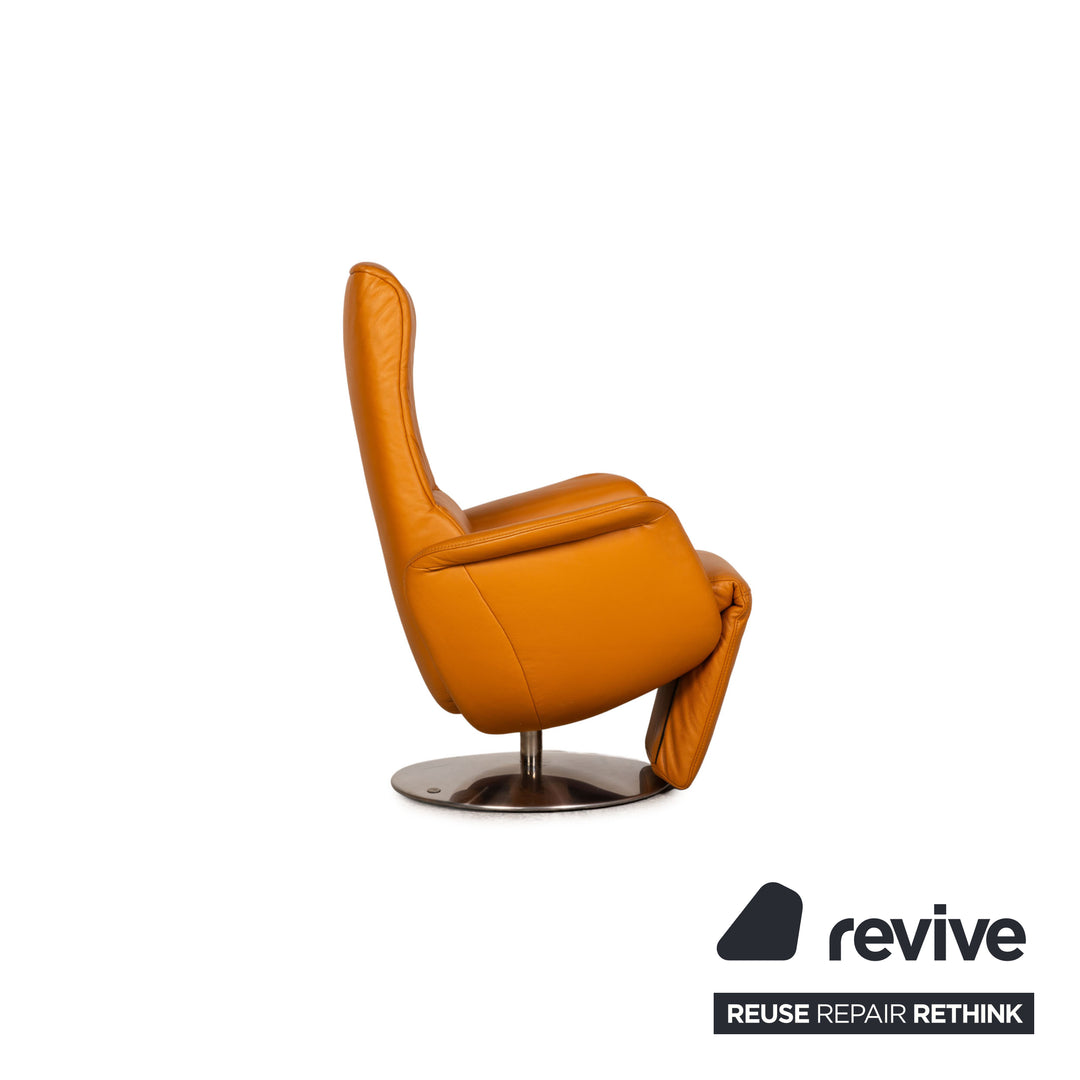 Himolla Cumuly Leather Armchair Orange Saffron