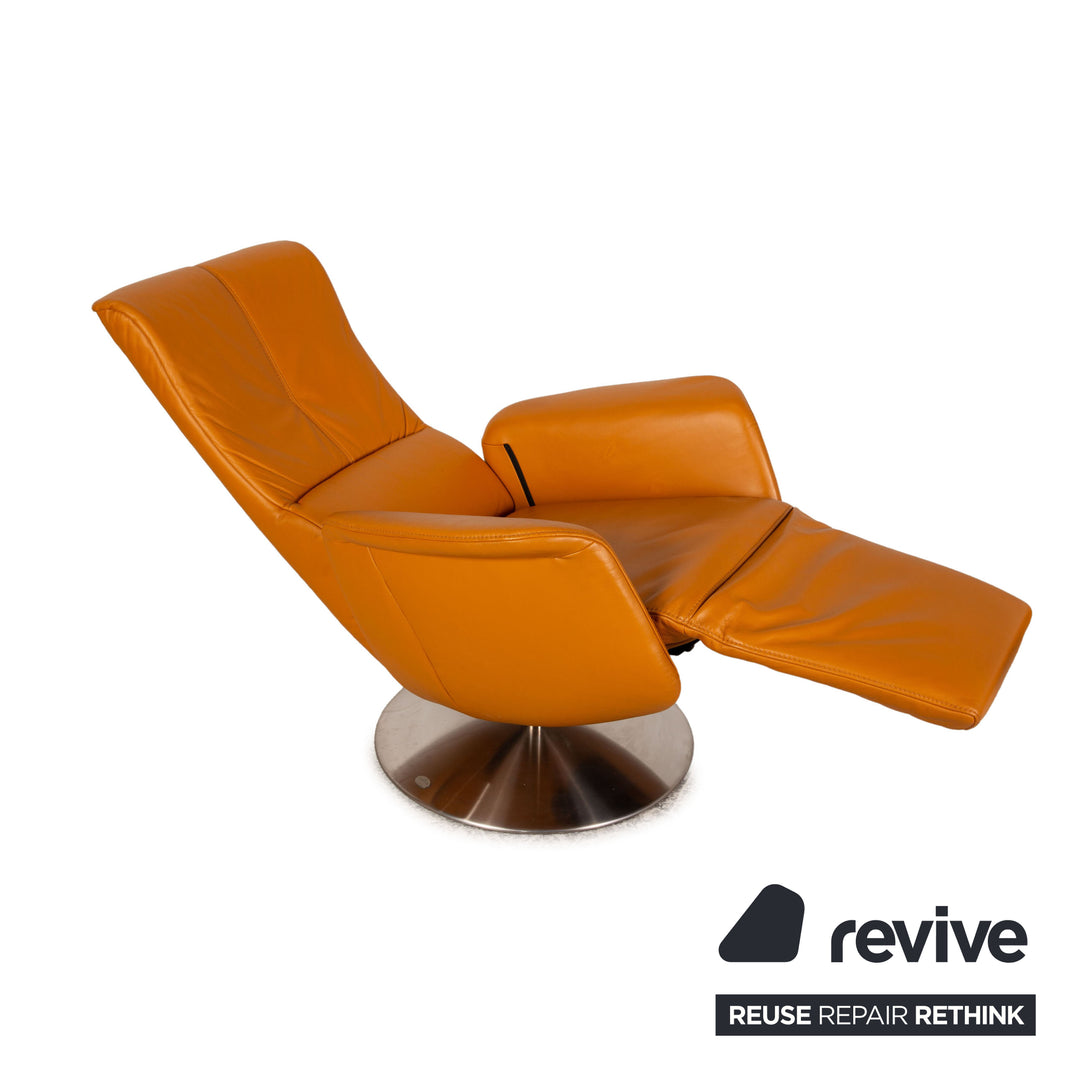 Himolla Cumuly Leather Armchair Orange Saffron