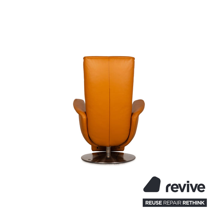 Himolla Cumuly Leather Armchair Orange Saffron