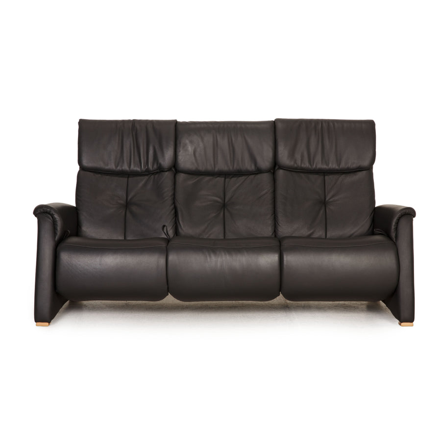 Himolla Cumuly leather sofa anthracite three-seater couch function