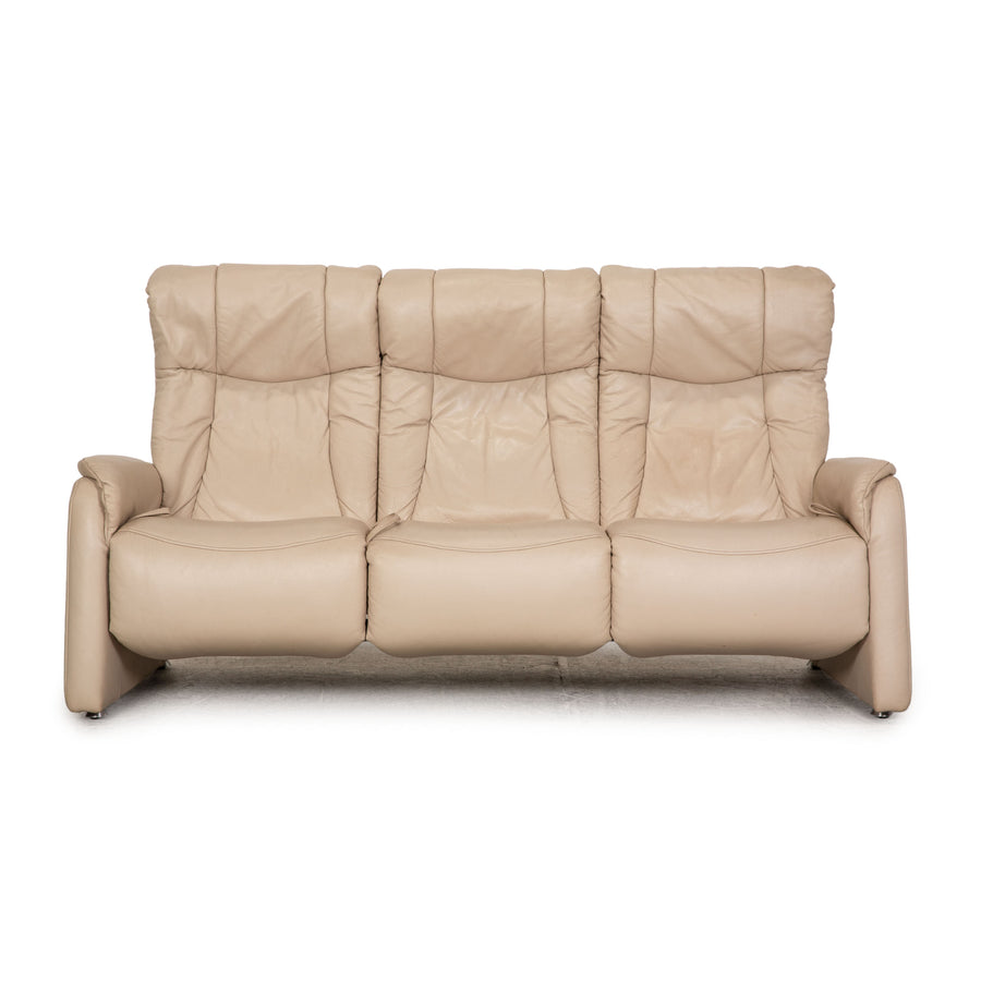 Himolla Cumuly leather sofa three seater relax function cream