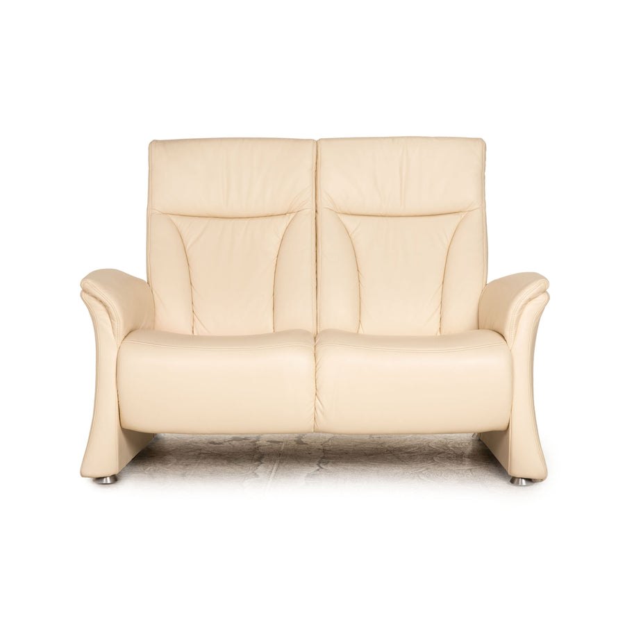 Himolla Cumuly Leather Loveseat Cream Sofa Couch