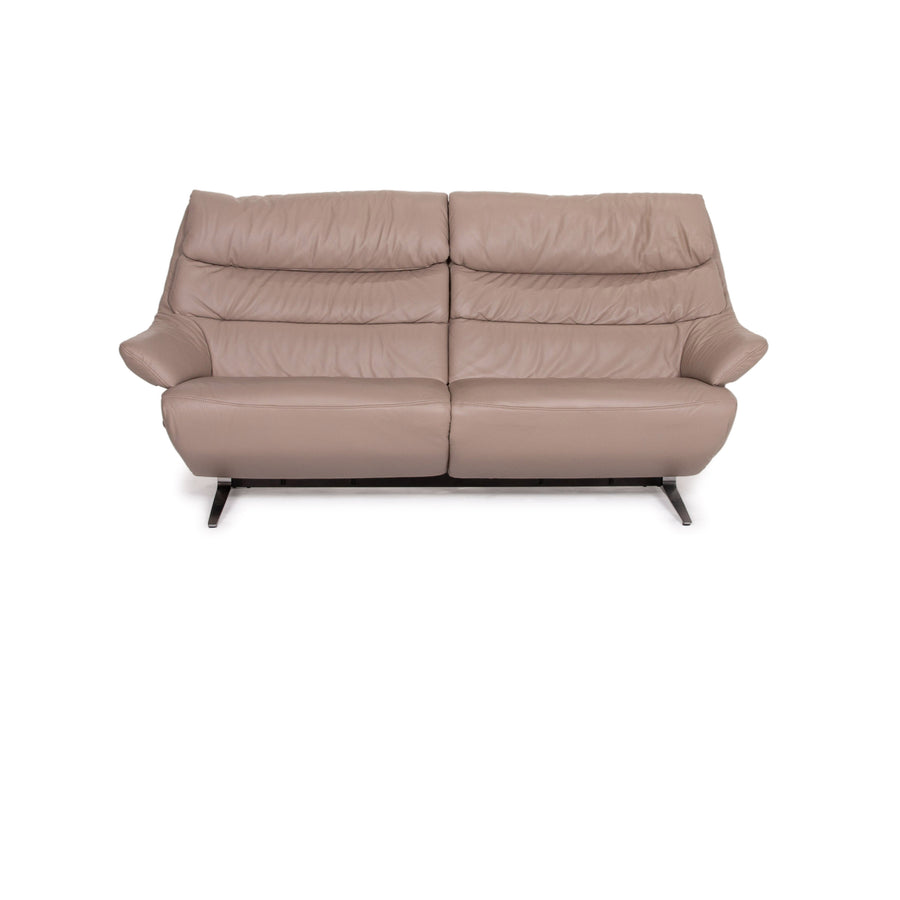 Himolla Easy Comfort 4600 Leder Sofa Beige Dreisitzer elektrische Funktion Easy Komfort #13959