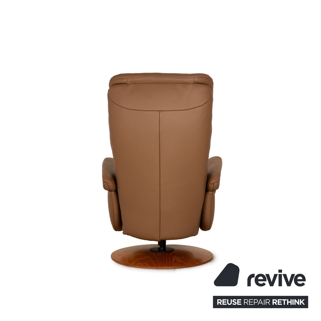 Himolla easyswing leather armchair brown beige function