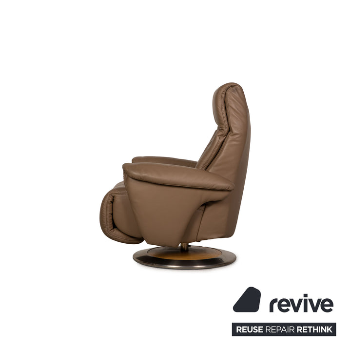 Himolla Easyswing Leather Armchair Brown Taupe Function