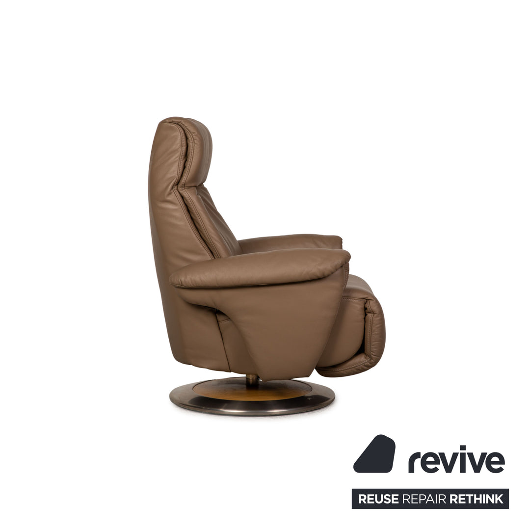 Himolla Easyswing Leather Armchair Brown Taupe Function