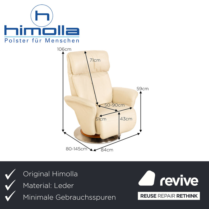 Himolla easyswing leather armchair cream function