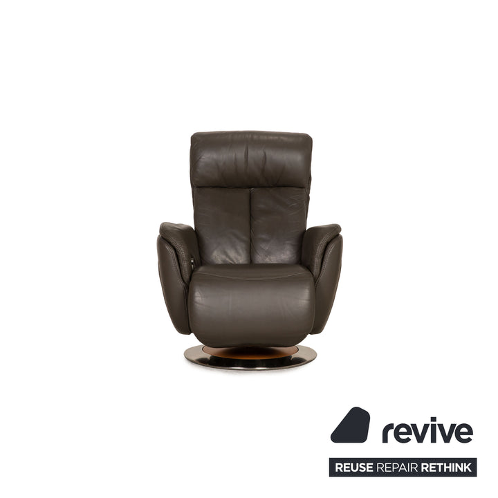 Himolla Ergoline leather armchair set gray function relaxation function