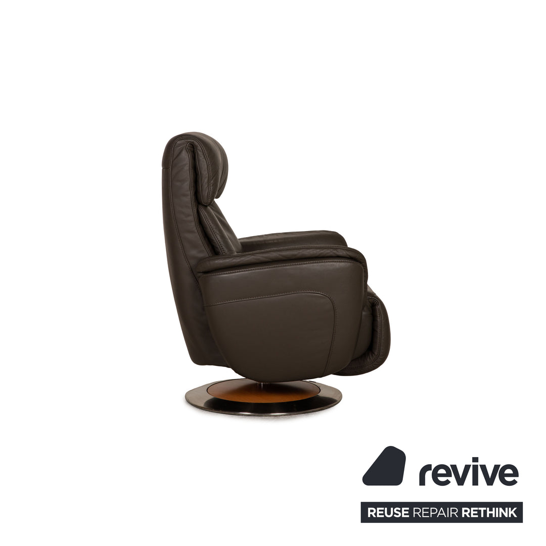 Himolla Ergoline leather armchair set gray function relaxation function