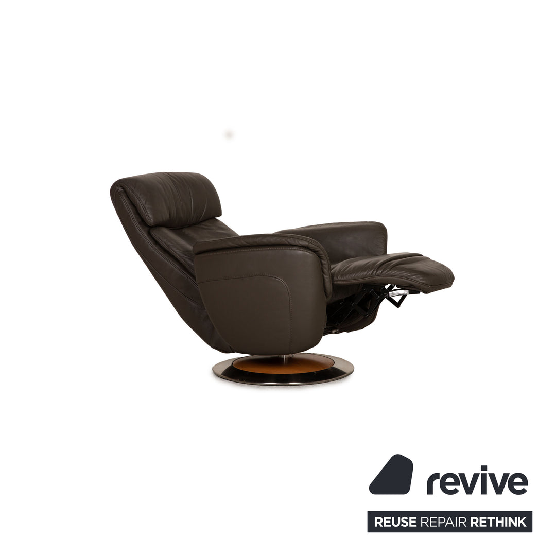 Himolla Ergoline leather armchair set gray function relaxation function